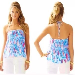 NWOT Lilly Pulitzer Halter Top in Right Red Return